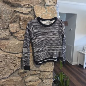 Madewell Monochrome Patterned Crew Neck Sweater